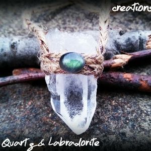Hemp Quartz & Labradorite Necklace